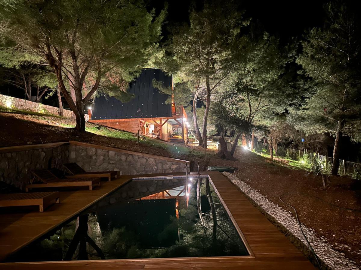 Panurlawoodenhouse Oezel Havuz& Sauna Mavi Kültér fotó