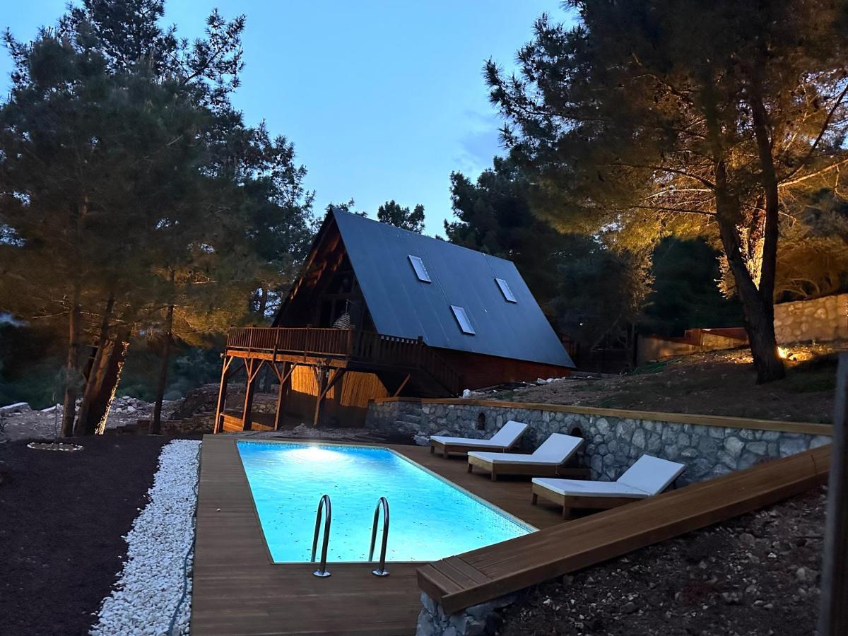 Panurlawoodenhouse Oezel Havuz& Sauna Mavi Kültér fotó