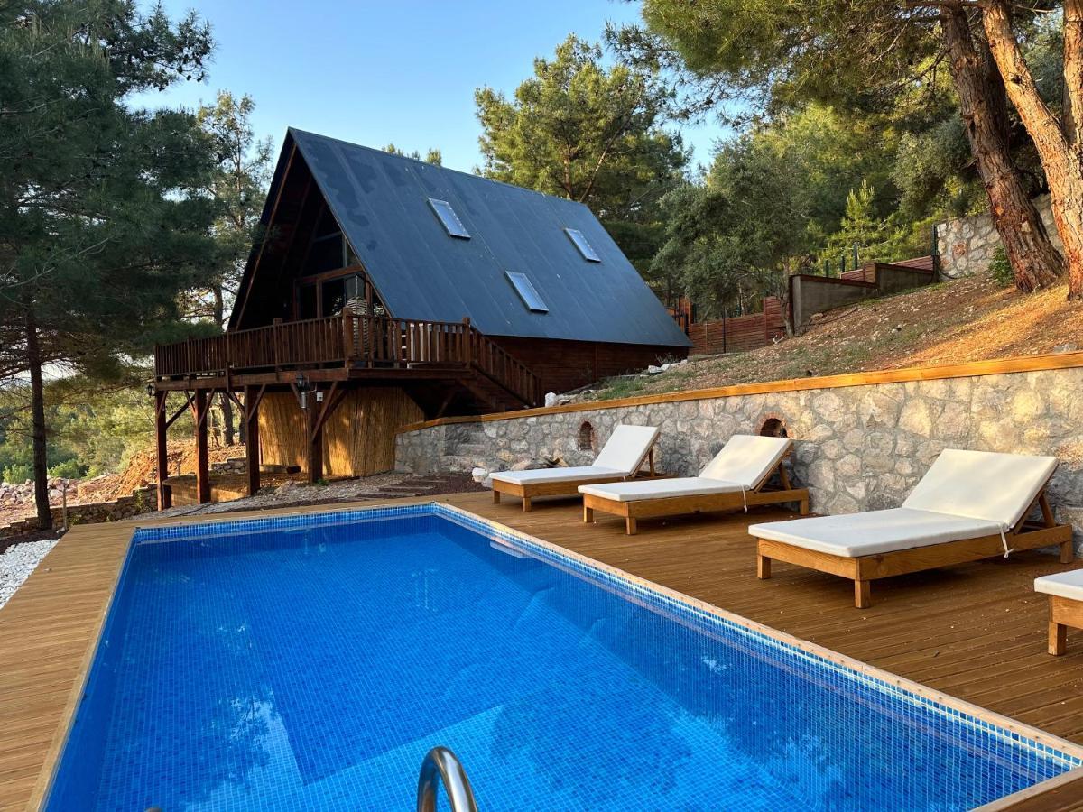 Panurlawoodenhouse Oezel Havuz& Sauna Mavi Kültér fotó