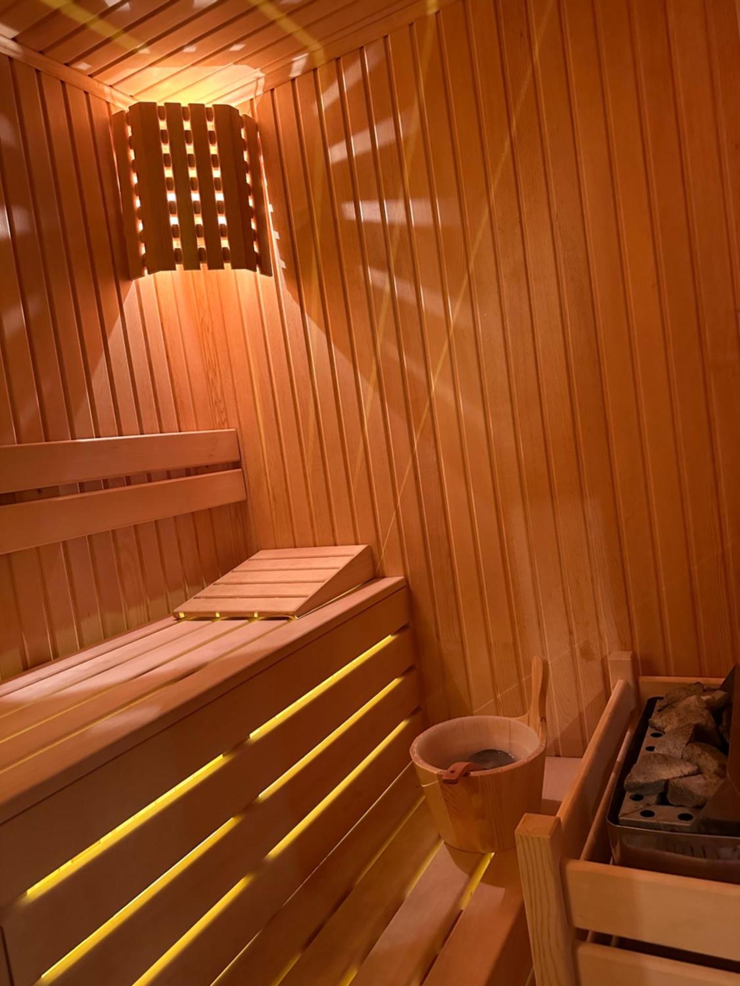 Panurlawoodenhouse Oezel Havuz& Sauna Mavi Kültér fotó